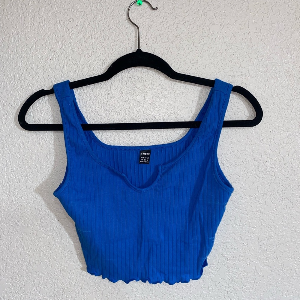 Blue tank top!